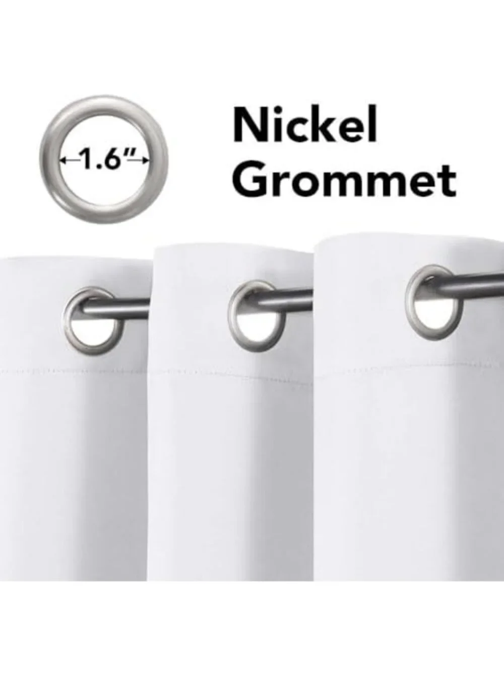 Thermal Insulated White Curtains 84